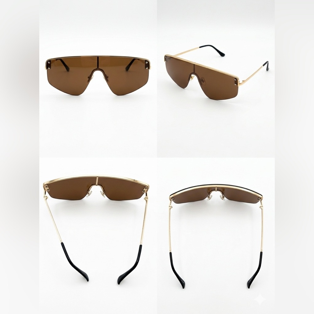 Brown Sunglasses with Gold Frame